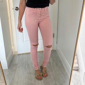 High waist Pink Jeans